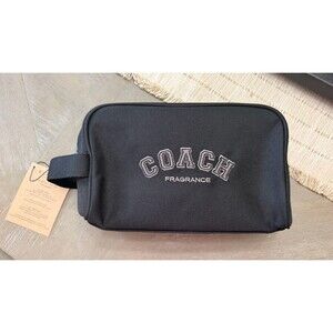Coach Fragrance Black Toiletry Pouch Canvas Bag